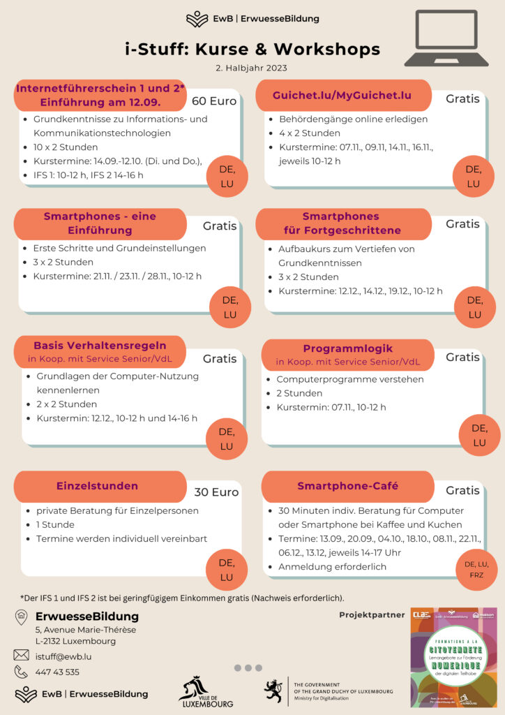 i-Stuff Kurse & Workshops EwB